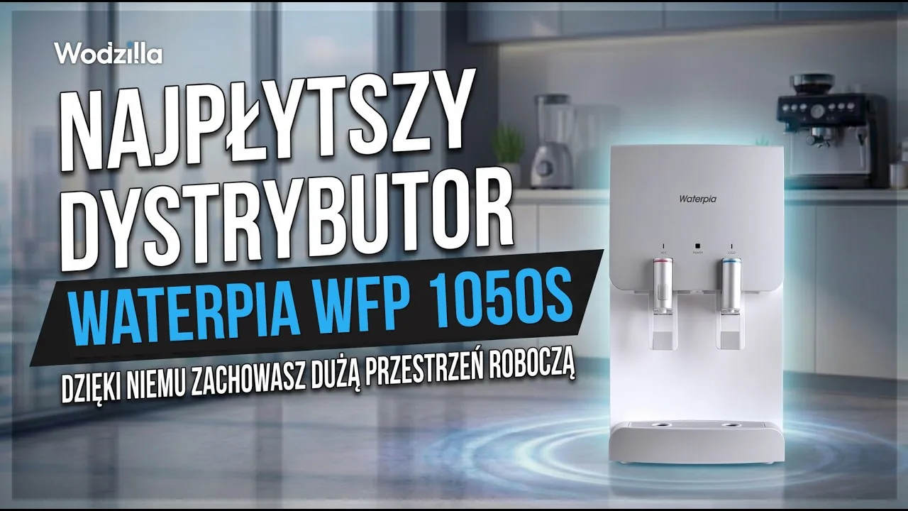 Miniatura wideo: Waterpia WFP 1050S – Mały dystrybutor wody na blat | Wodzilla