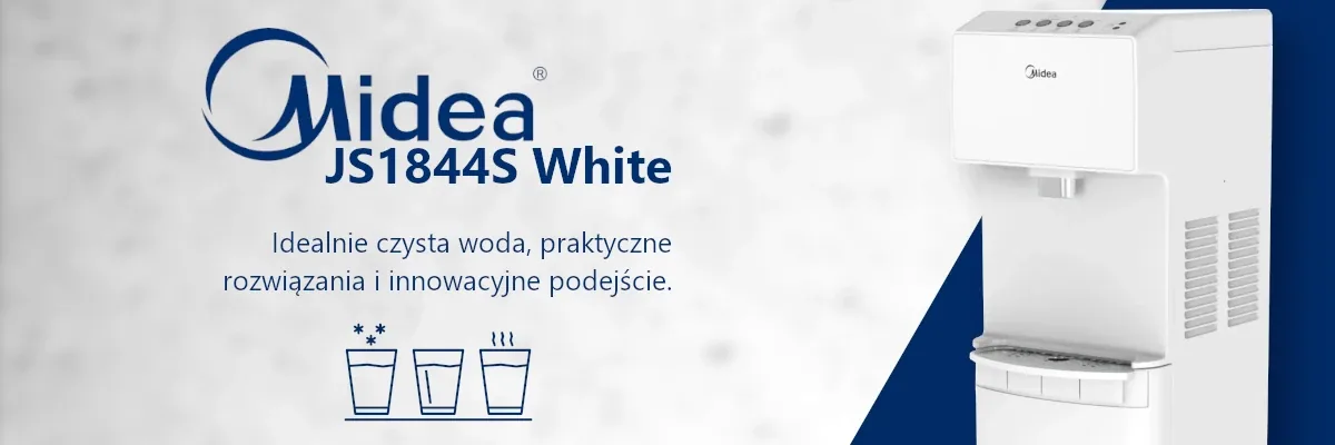 Baner Midea JS1844S White — biały dystrybutor wolnostojący